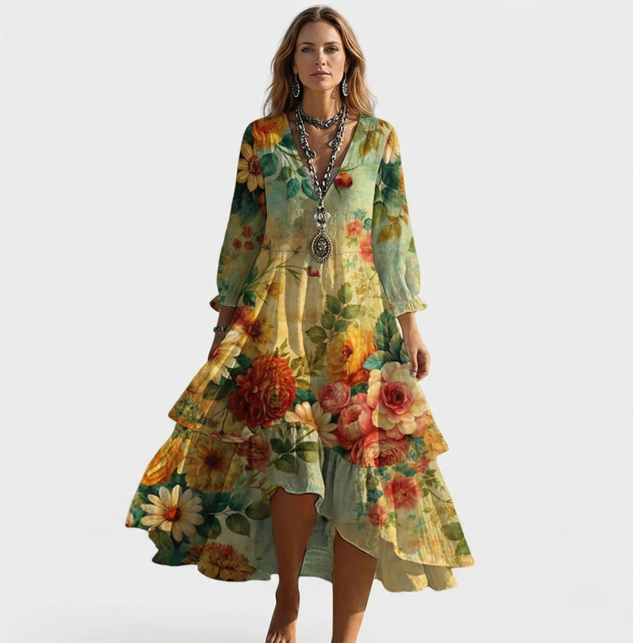 Michelle | Whimsical V-Neck Dress