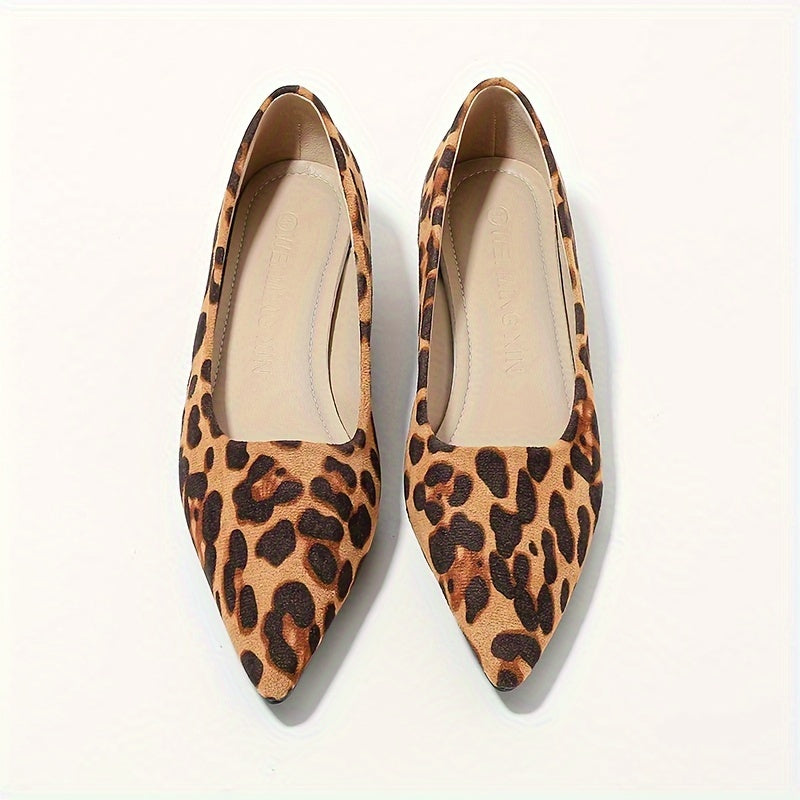 Leopard Print Pointed-Toe Heels