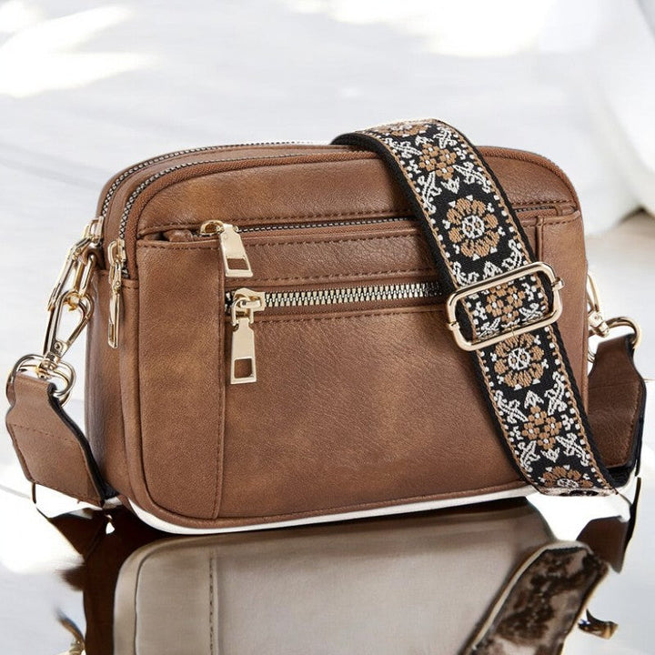 Selena™ Refined Leather Shoulder Bag
