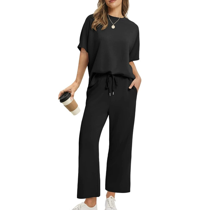 Aesthetic™ | Stylish Casual Top & Pants Ensemble