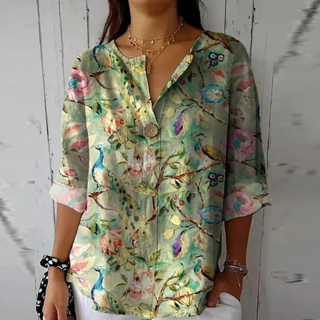 Arlene™ | Elegant Floral Pattern Blouse