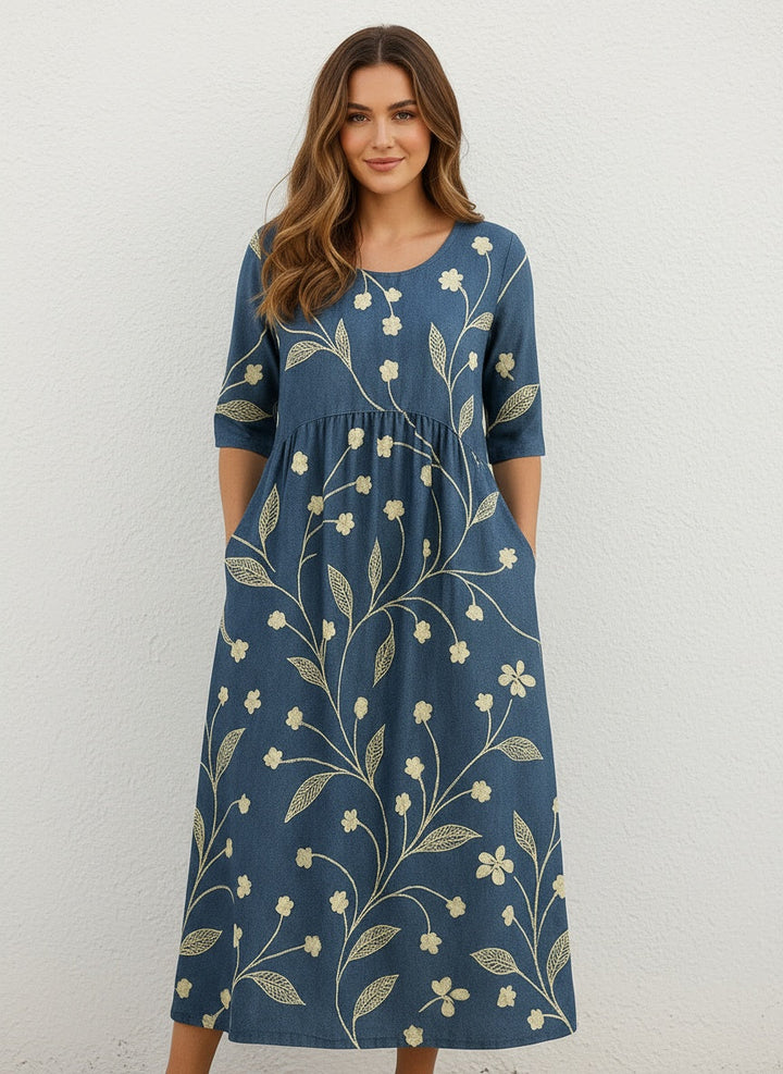 Emerald Green | Casual Midi Dress