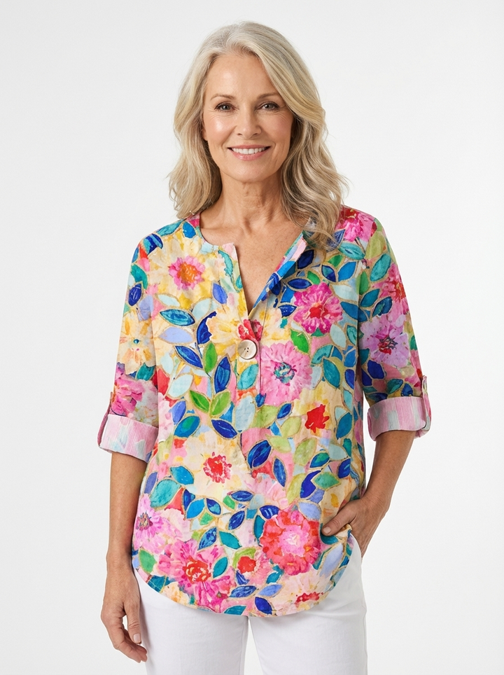 Arlene™ | Elegant Floral Pattern Blouse