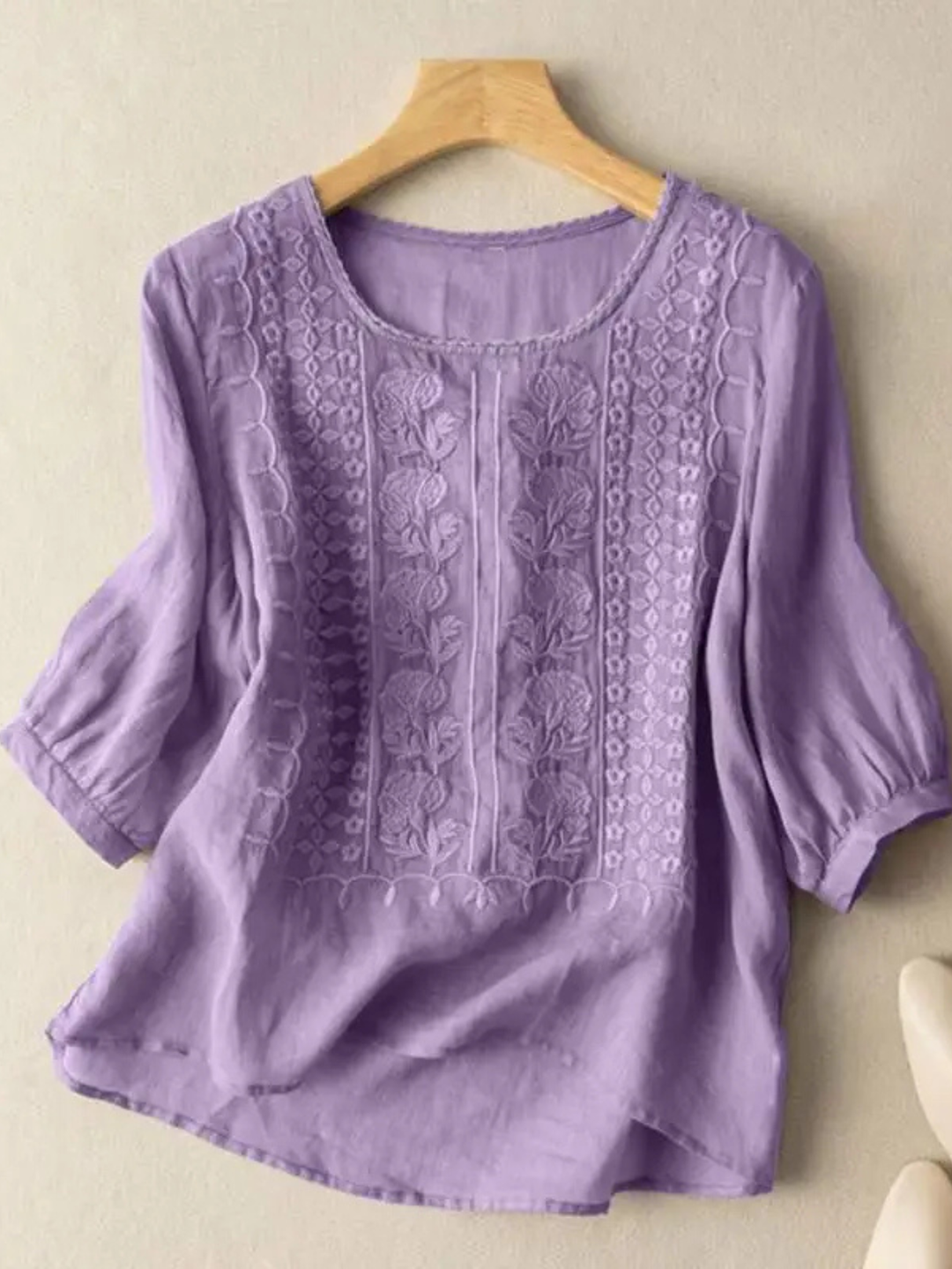 Women’s Embroidered Relaxed Fit Casual Blouse