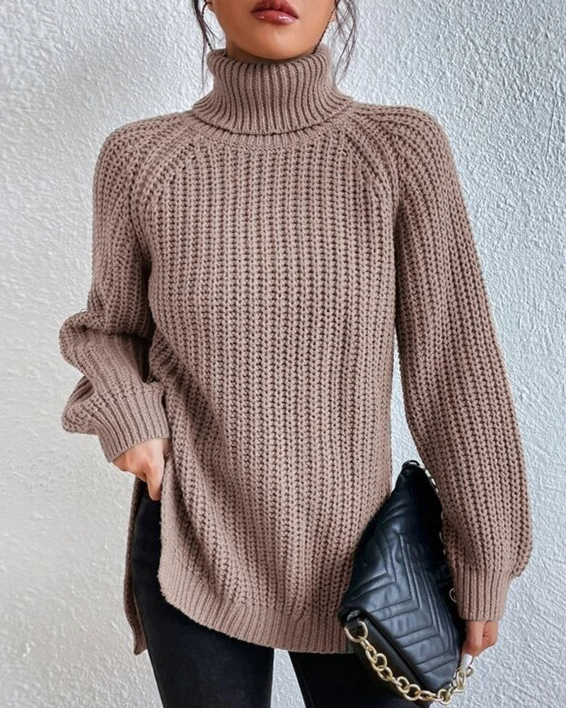 BEATRICE™ Ribbed Turtleneck Knit classic