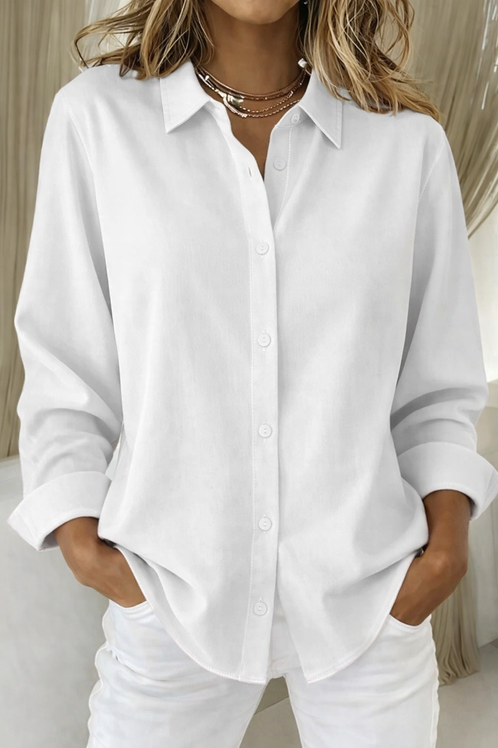 Elegant Button-Down Blouses Women's Professional