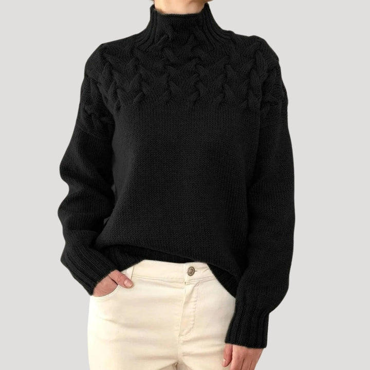 EMMA™ Cable Knit high neck spring