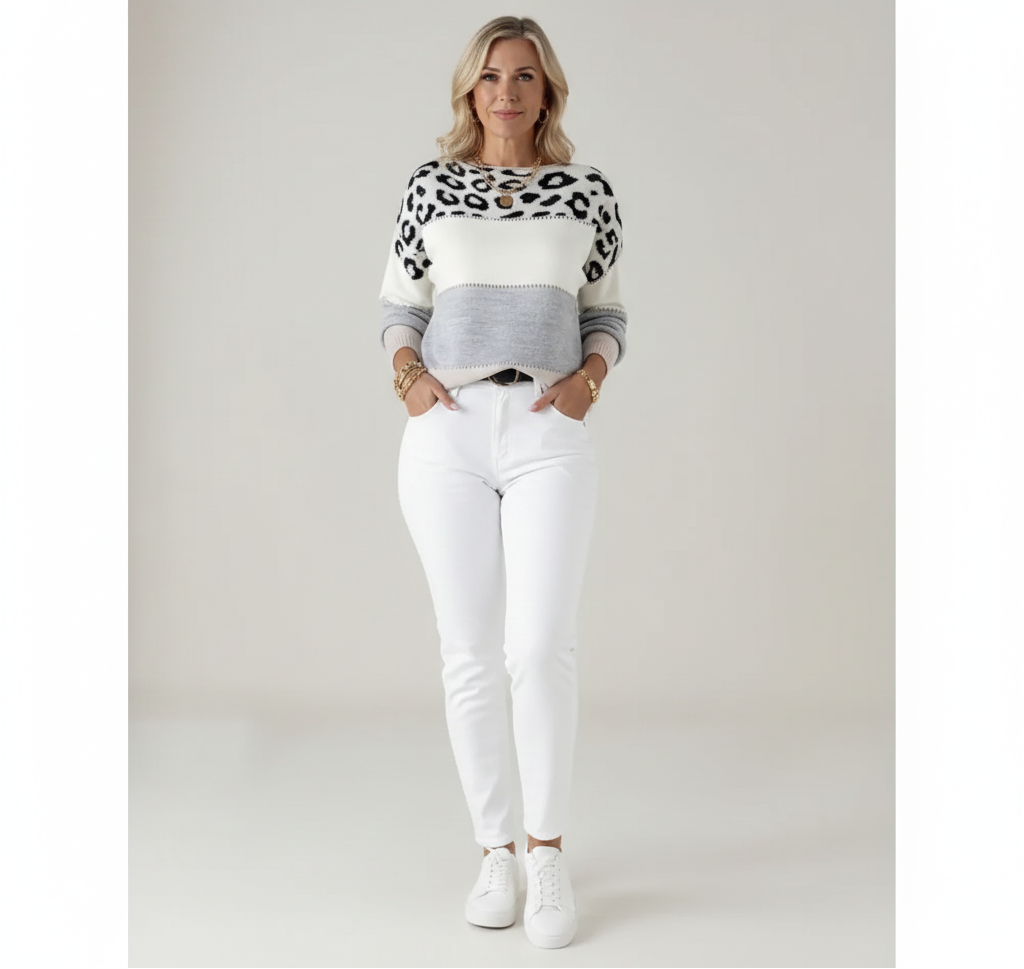 Tamsin | Chic Leopard Knit Sweater