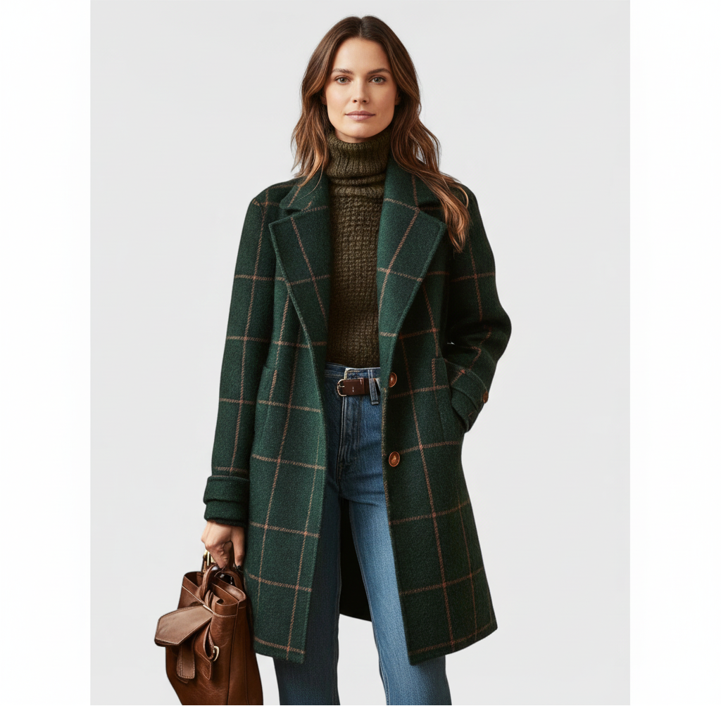 Mary – Classic Check Coat