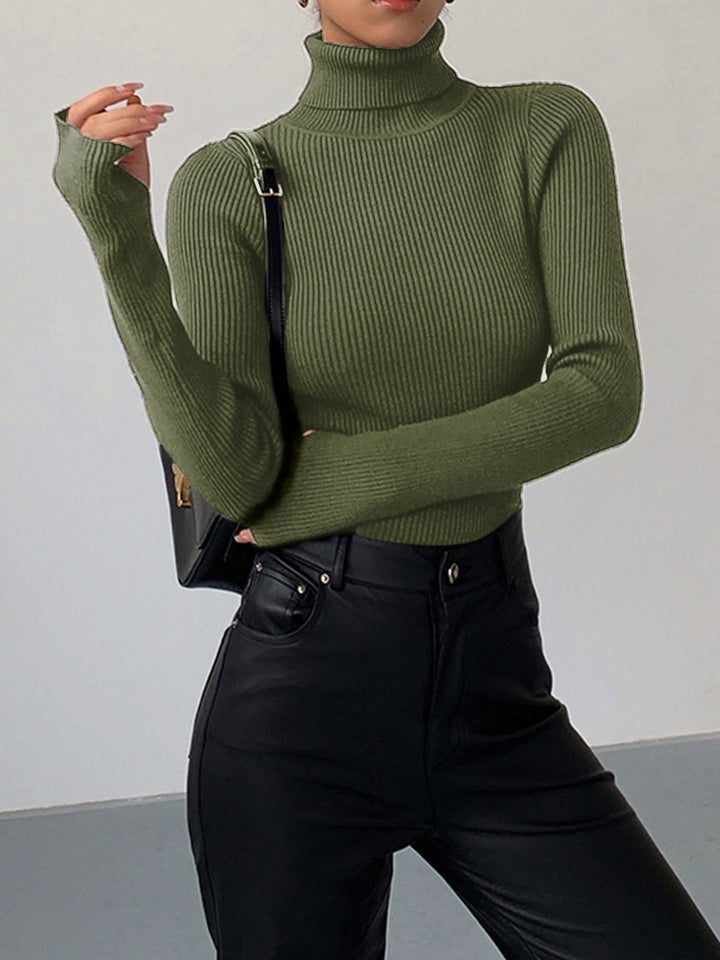 LUCY™ Ribbed Turtleneck spring knit