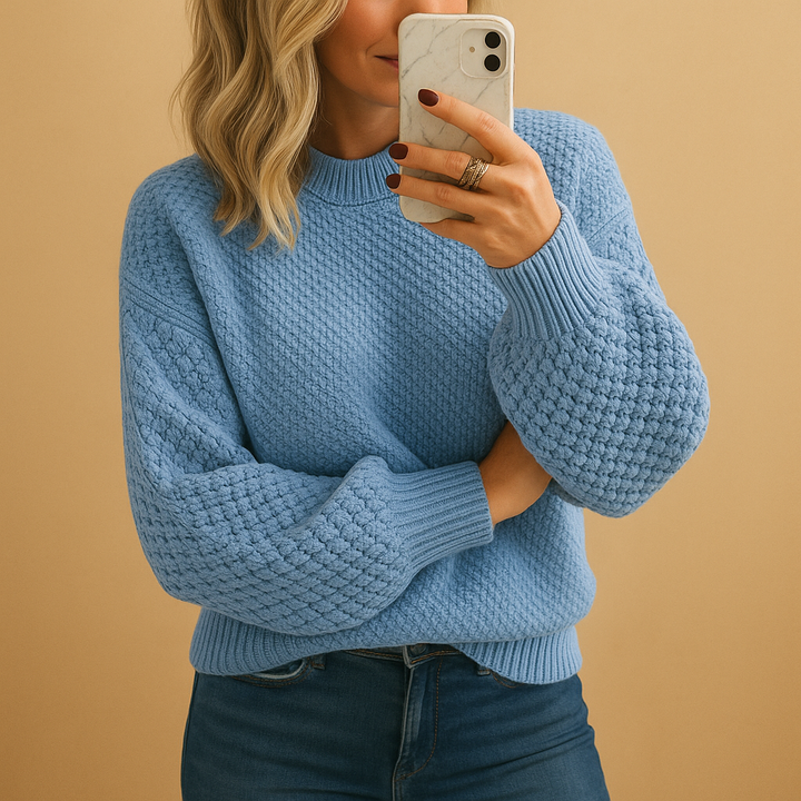 NICOLE™ Textured Knit pullover cosy