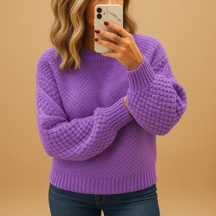 NICOLE™ Textured Knit pullover cosy