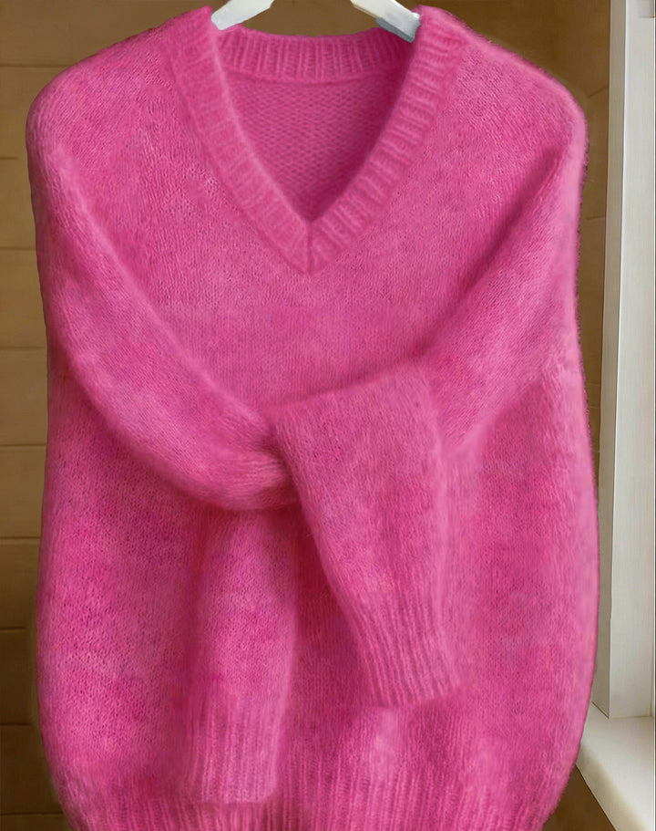 VIVIENNE™ V-Neck Cashmere Feel Sweater