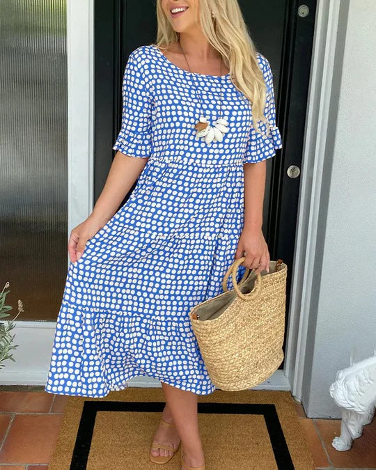 Nylah™ | Ruffle Sleeve Midi Dress