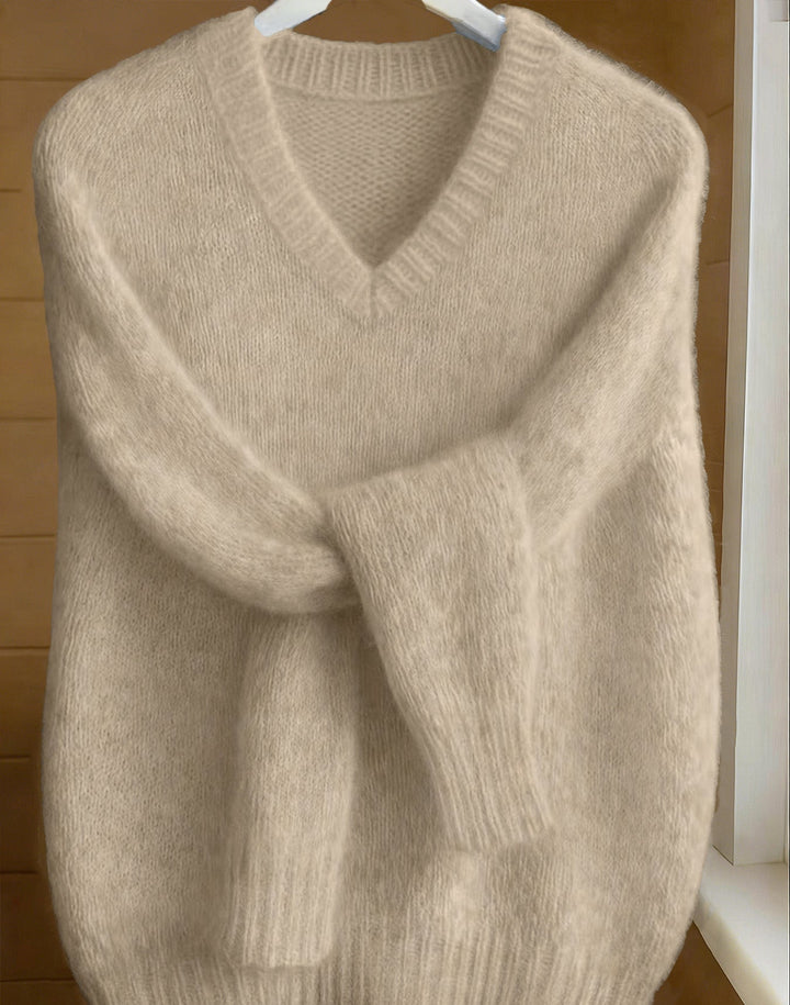 VIVIENNE™ V-Neck Cashmere Feel Sweater
