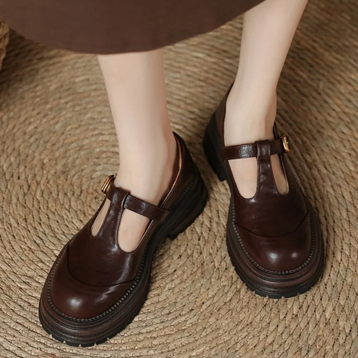 Delphine |Leather  Classic Comfort Flats