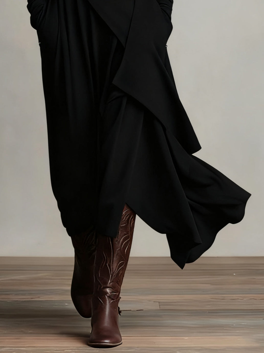 Arielle | Vintage Asymmetrical Turtleneck Dress