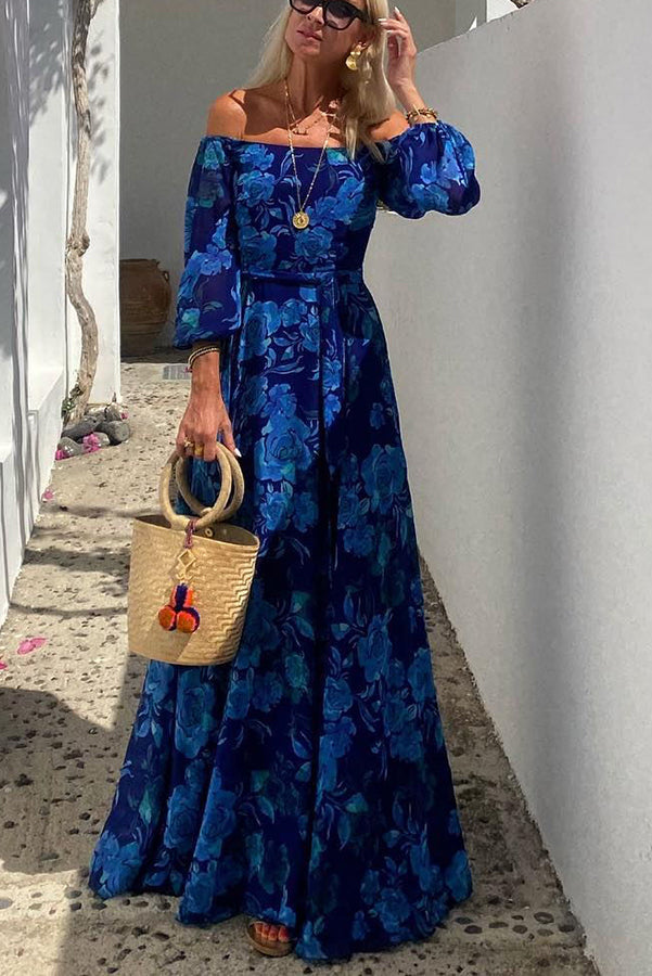 Blaire™ | Floral Off-Shoulder Maxi Dress
