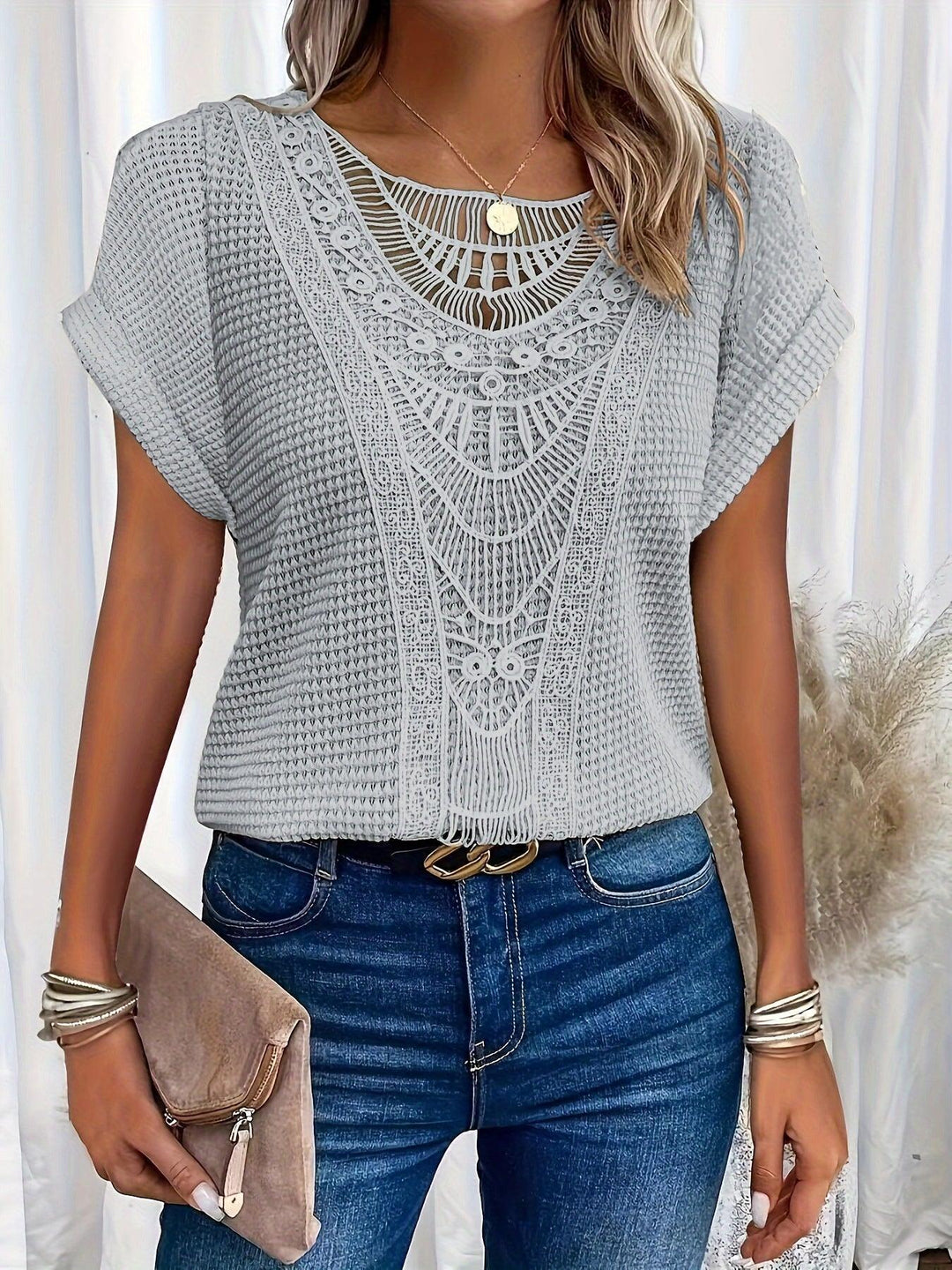 Clio | Knitted Top with Intricate Detailing