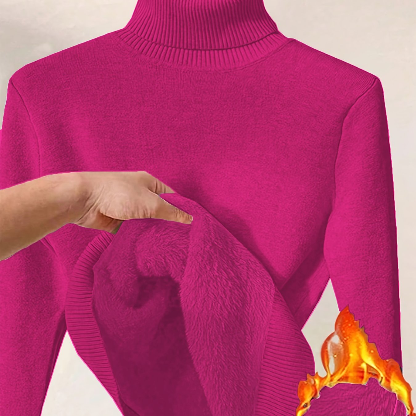 Elegant women's turtleneck sweater