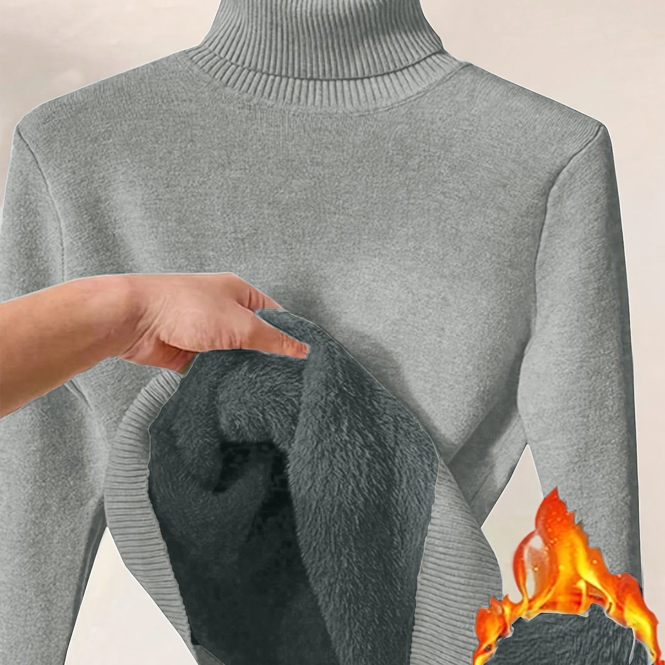 Elegant women's turtleneck sweater