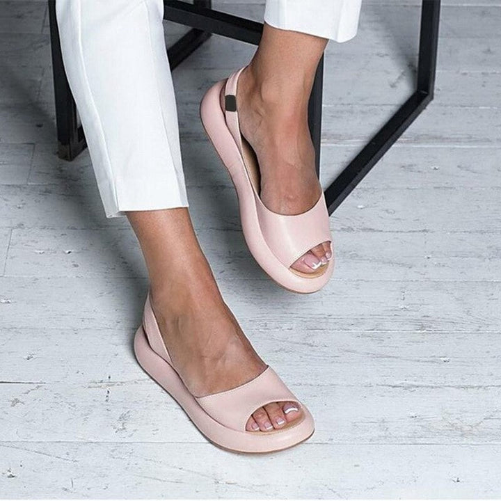 Avery | Women’s Open Toe Slingback Flats