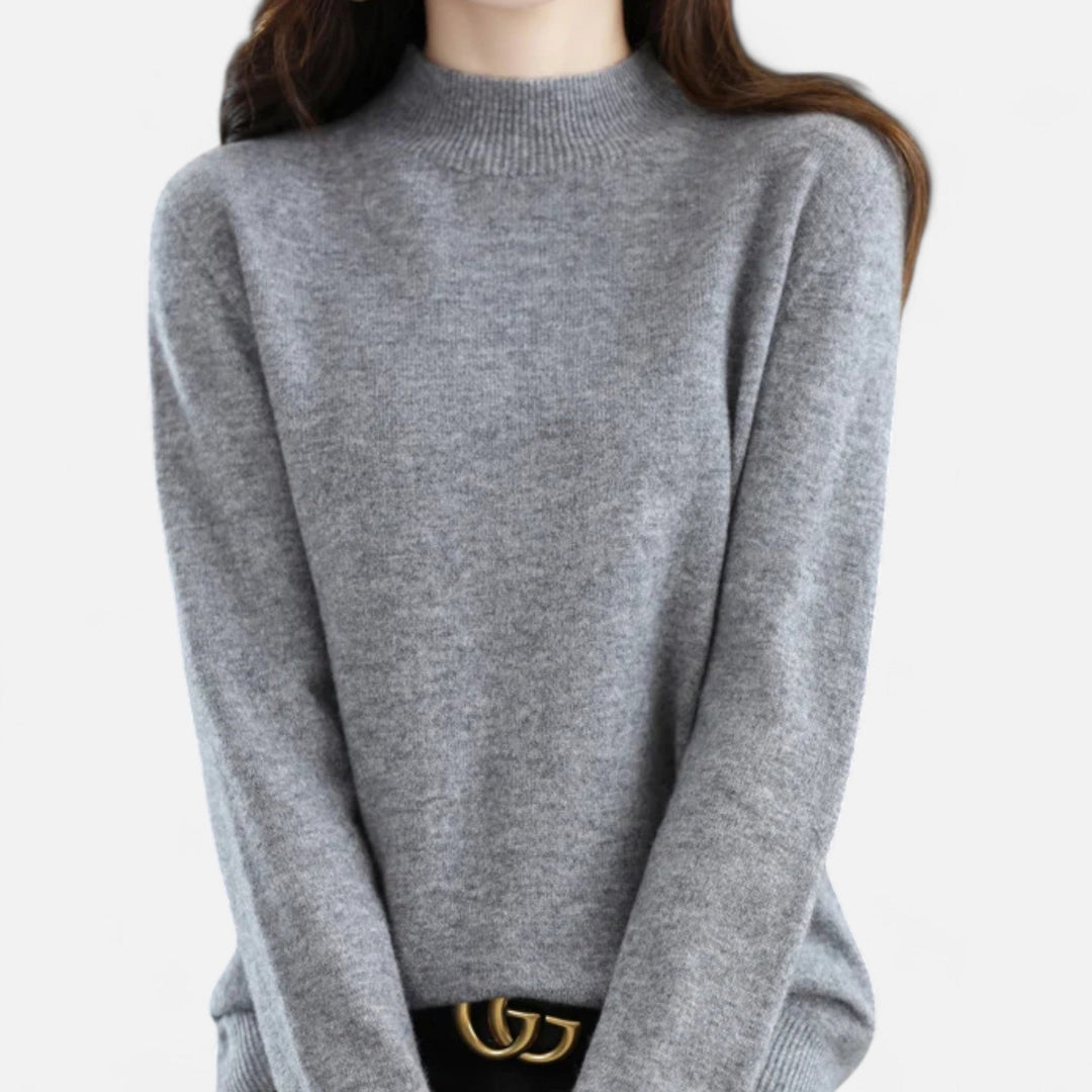 Women’s Soft Knit Mock Neck Sweater Long Sleeve