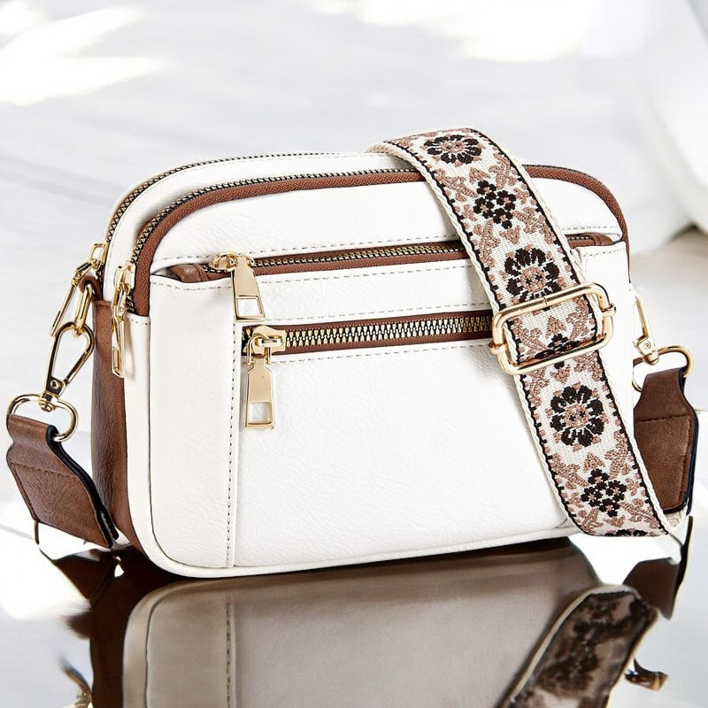 Selena™ Refined Leather Shoulder Bag