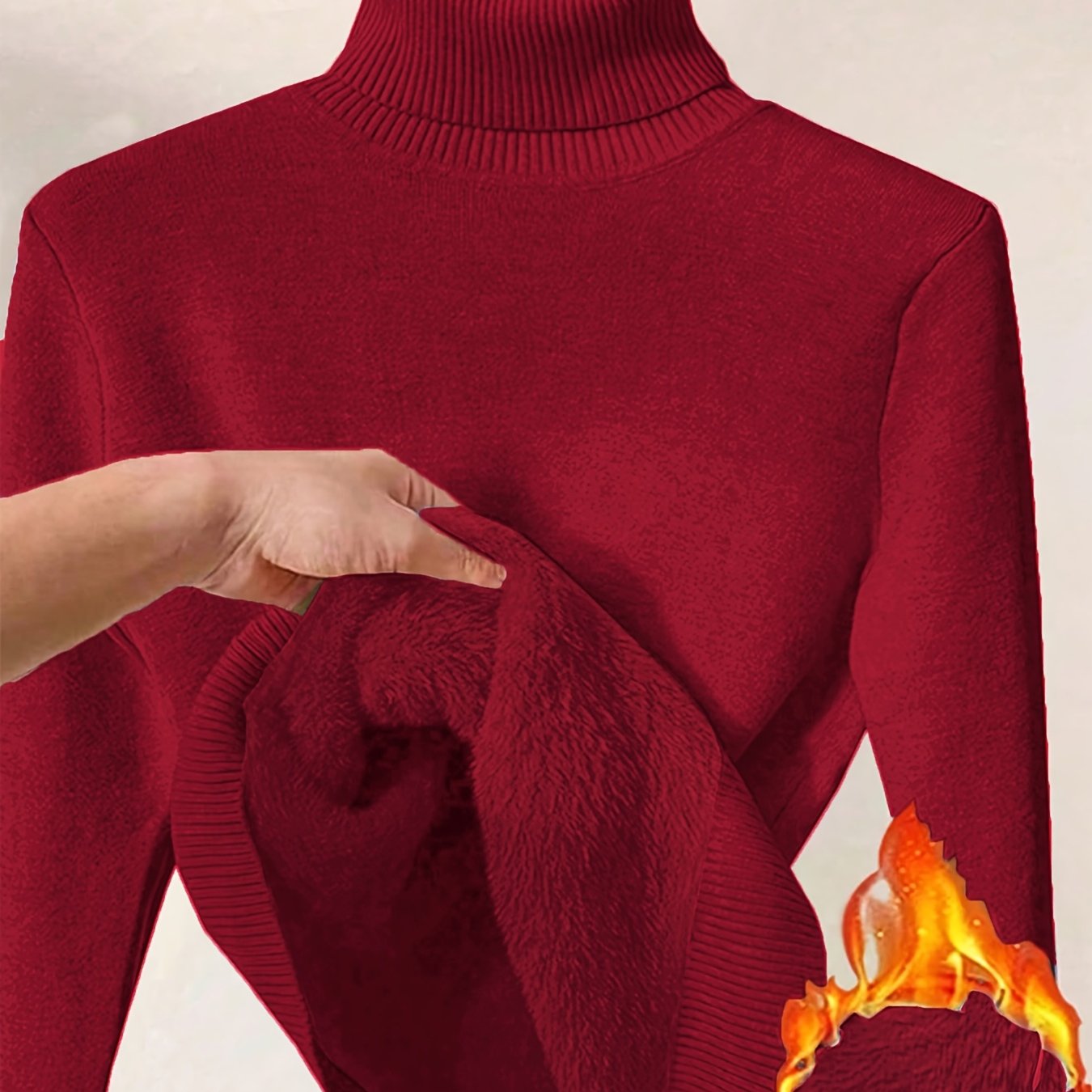 Elegant women's turtleneck sweater