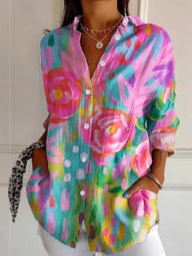 Livia | Colorful Blossom Blouse