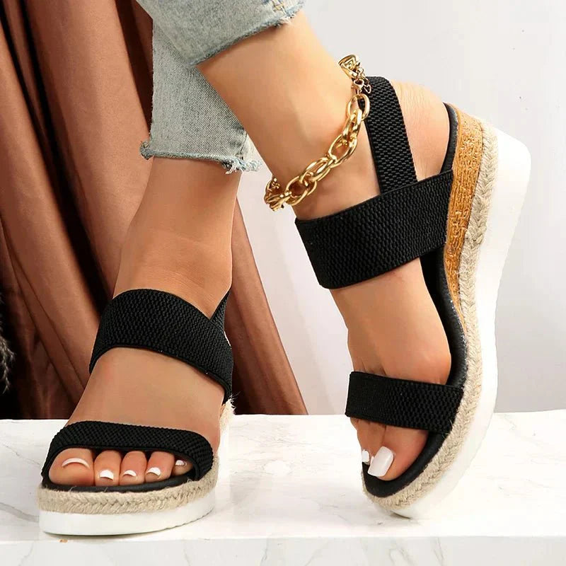 Meliora | Stretch Strap Platform Sandals